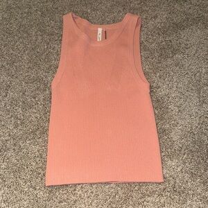 BE COOL Pink Fitted Tank Top